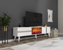 Hanah Home Vania Fireplace - Blanco, Plata